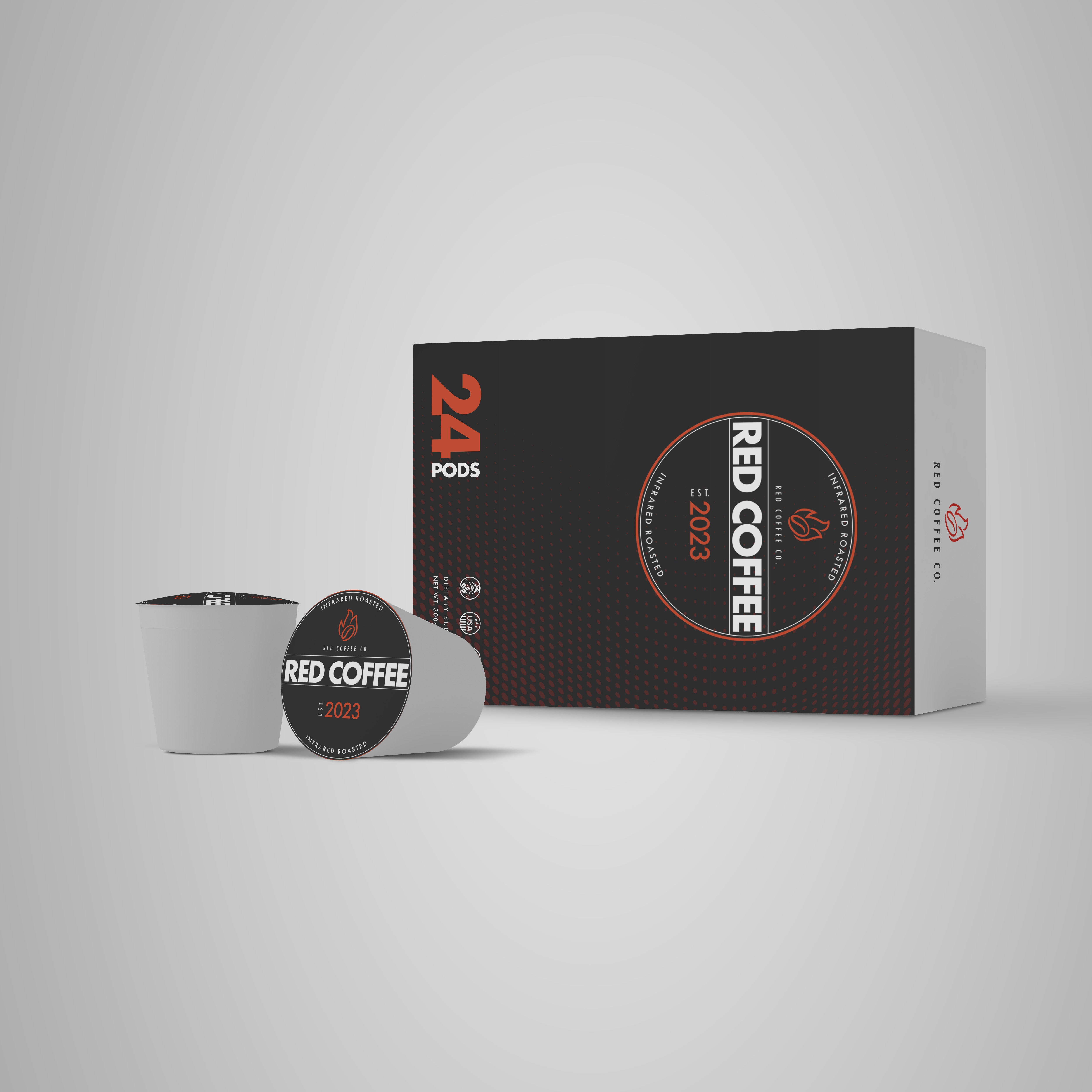 RED COFFEE PODS 24 Count
