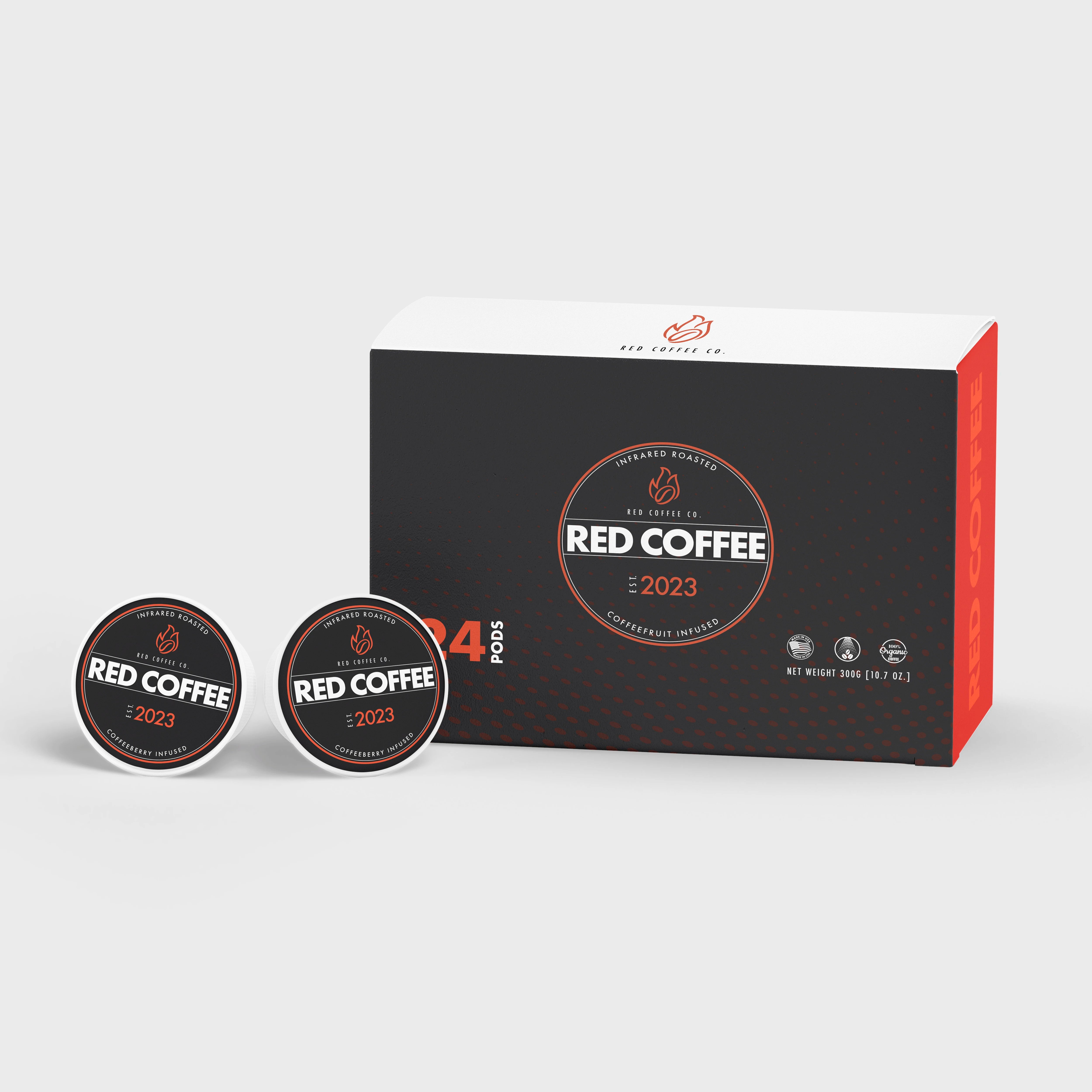RED COFFEE PODS 24 Count